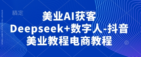 美业AI获客Deepseek+数字人-抖音美业教程电商教程-84w24