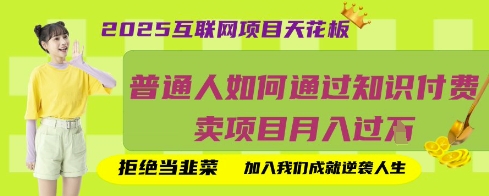 2025互联网项目天花板，普通人如何通过知识付费卖项目月入过W，拒绝当韭菜【揭秘】-84w24